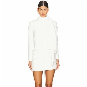 LESLIE AMON Gstaad mini dress - White sweater dress